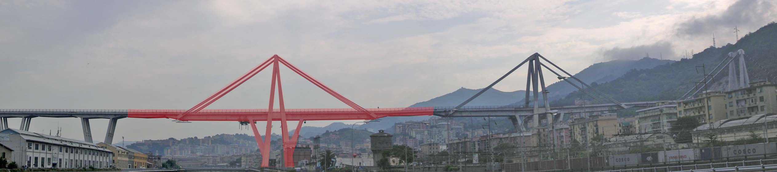 Die Morandi-Brücke in Genua